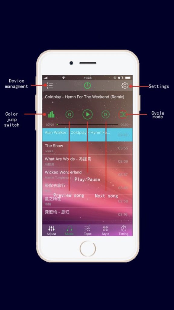 Music Mode Interface