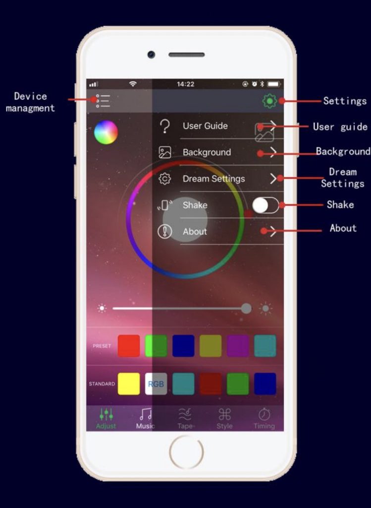 Shake Feature Interface